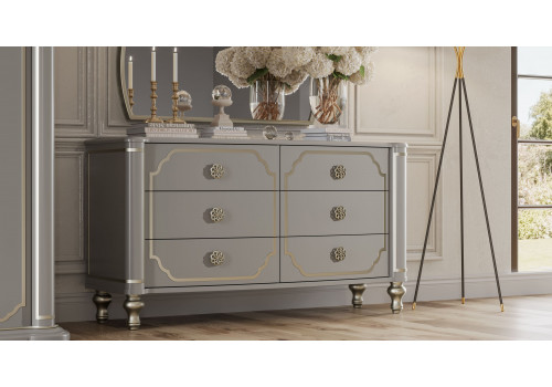 Спальня Мария платина серая 4-ств 1,6м