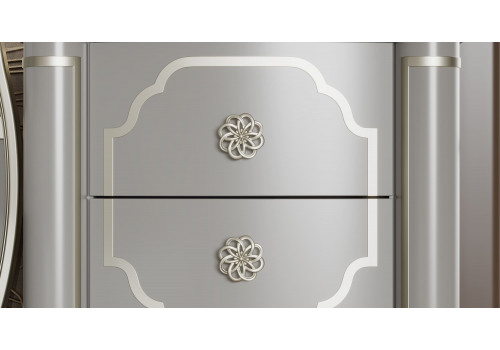 Тумба Мария платина серая прикроватная 