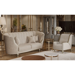 Кресло Мария платина серая