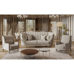 Кресло Мария платина серая