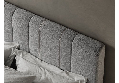 Кровать интерьерная Мелани серый 160х200