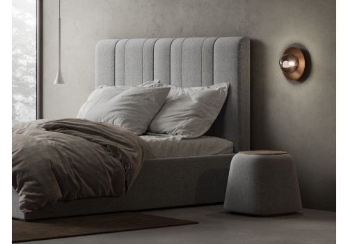 Кровать интерьерная Мелани серый 160х200