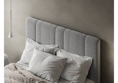 Кровать интерьерная Мелани серый 160х200