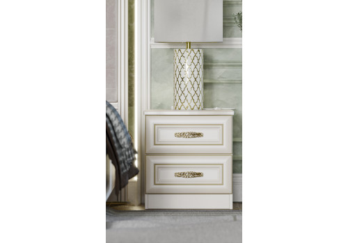 Спальня Оливия жемчуг 5-ств 1,8м с комодом