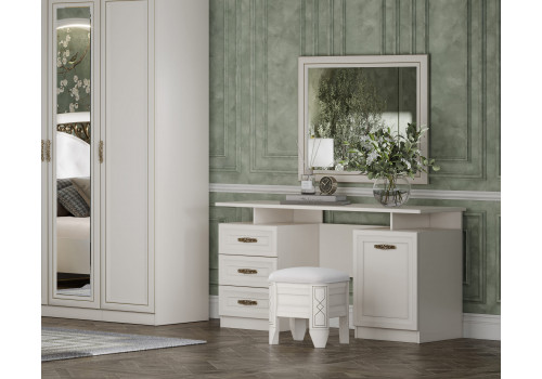 Спальня Оливия жемчуг 5-ств 1,8м с туалетным столиком