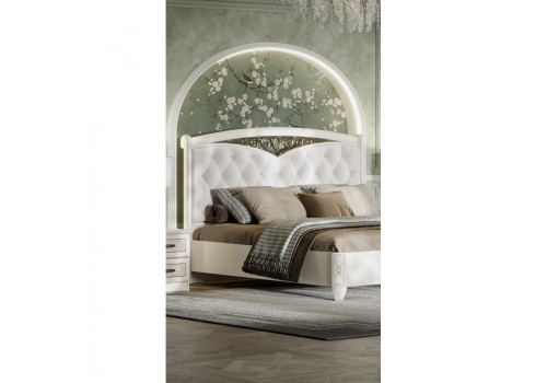 Кровать Оливия жемчуг 180х200 с подъемным механизмом