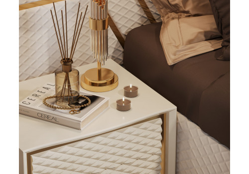 Спальня Прадо крем золото 5-ств 1,8м с комодом