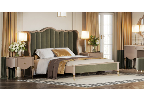 Спальня София бежевый, зеленый 4-ств 1,8м