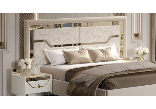 Кровать Стефани крем золото 180х200