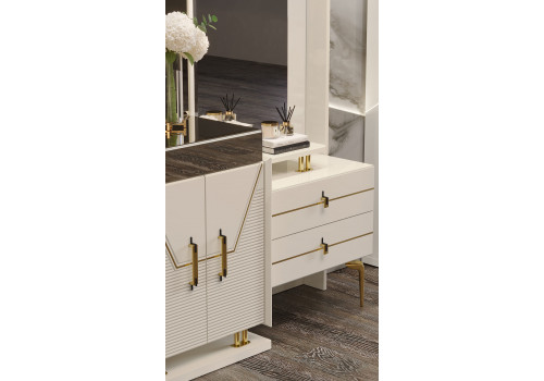 Спальня Стефани крем золото 4-ств 1,8м