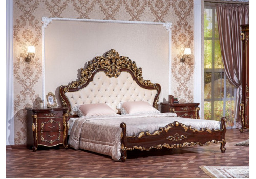 Кровать Венеция темный орех 180х200