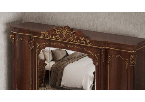 Шкаф Венеция темный орех 6-ств