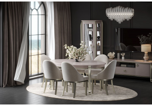 Столовая Верона бежевый с 6 стульями