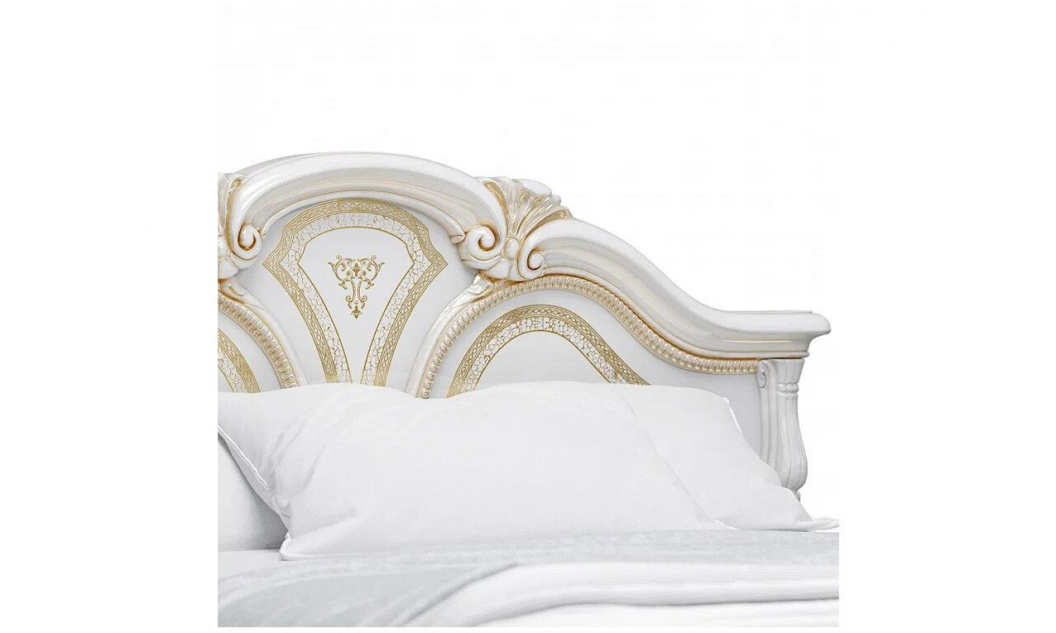 Кровать «Грация» белое/золото