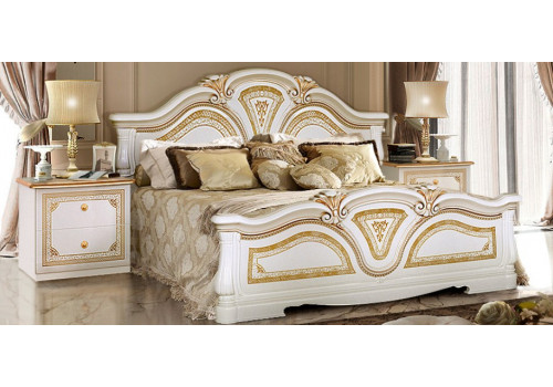 Спальня Грация белое/золото 3-ств