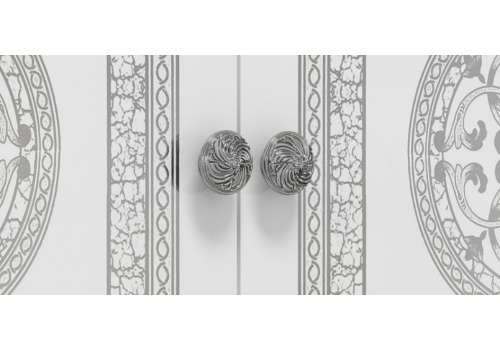 Спальня Грация белое/серебро 3-ств