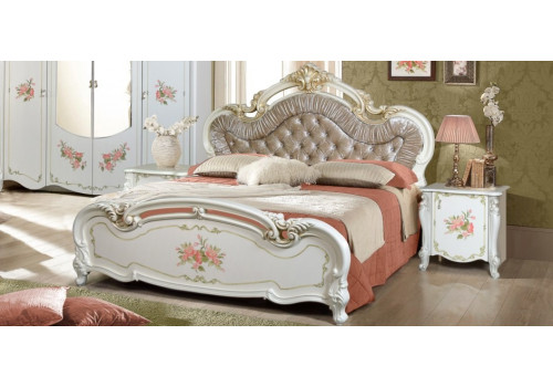 Кровать 2-х спальная 1800*2000 АЛЬБА крем глянец