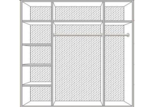 Шкаф 4-х дверный с зеркалами ИРИНА Бежевый глянец