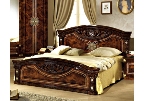 Кровать 2-х спальная 1600*2000 РОМА орех глянец