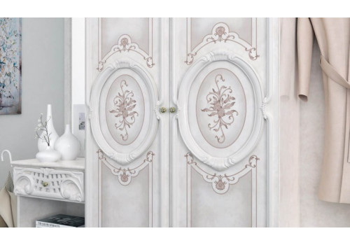 Шкаф 2-х дверный РОЗА Бежевый глянец