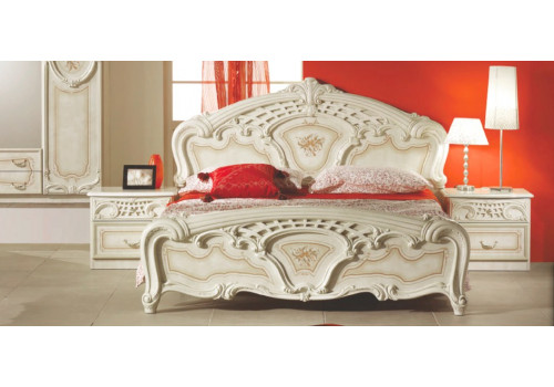 Кровать 2-х спальная 1400*2000 РОЗА Бежевый глянец