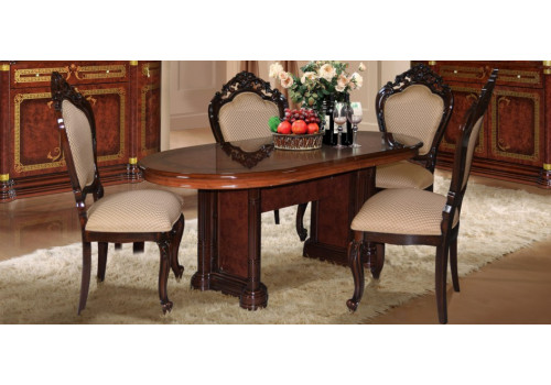 Стол раскладной овальный  РОЗА Орех глянец