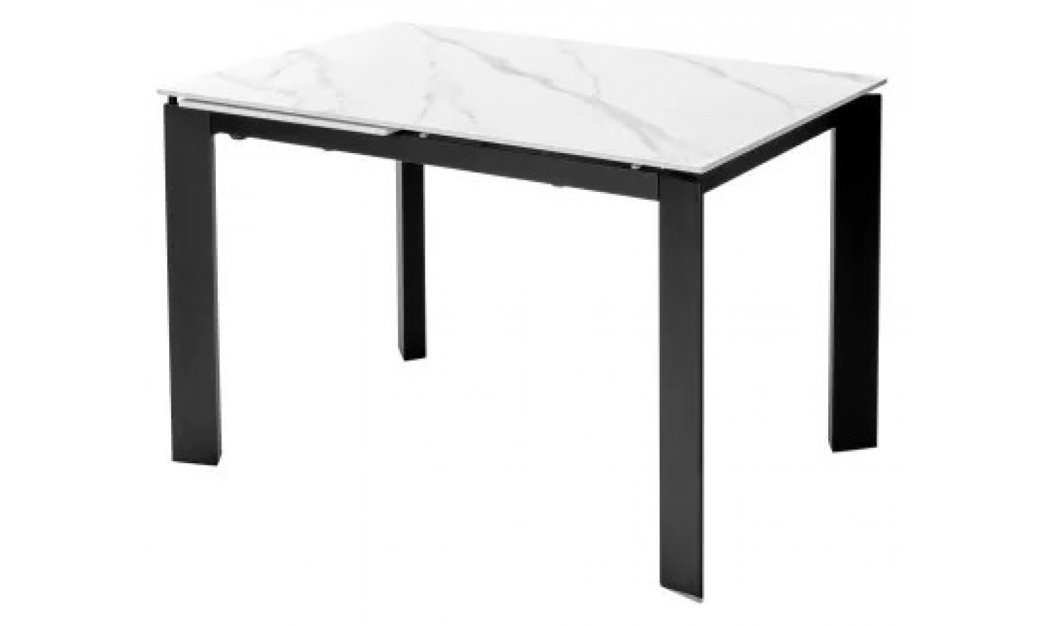 Стол КОРНЕР 1200/1700*800 керамика MATT WHITE MARBLE SOLID/каркас черный , DECDF5052TSSTWHTMARBLEBLCK – SbkHome мебельная фабрика