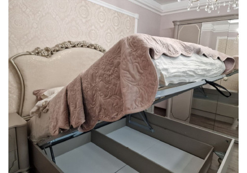 Ящик с подъемным механизмом Лали серый 160х200