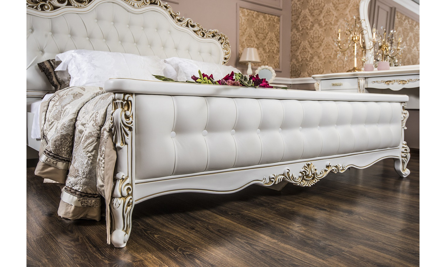 Кровать Анна Мария белый матовый 180х200