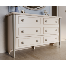 Комод Диана бежевый 6 ящиков