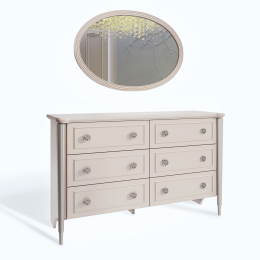 Комод Диана бежевый 6 ящиков