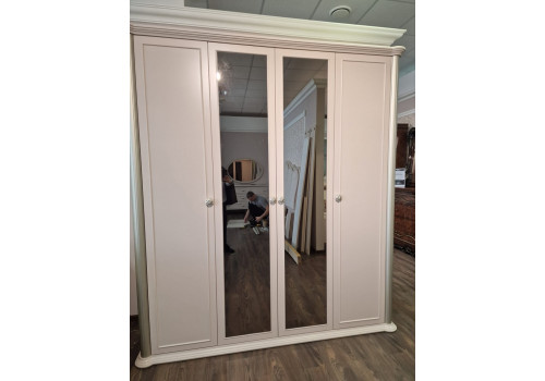 Шкаф Диана бежевый 4-ств с зеркалом