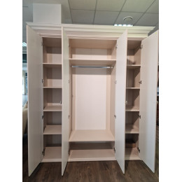 Шкаф Диана бежевый 4-ств с зеркалом