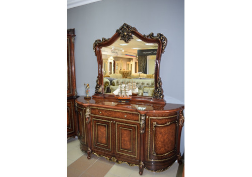 Комод Джоконда корень дуба глянец с зеркалом