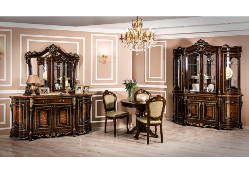 Сервант Джоконда корень дуба глянец 4-ств