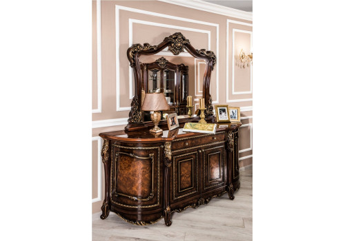 Комод Джоконда корень дуба глянец с зеркалом