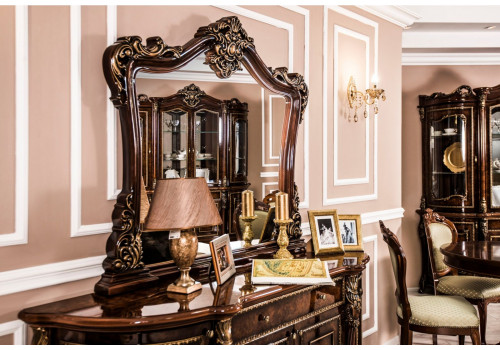 Комод Джоконда корень дуба глянец с зеркалом