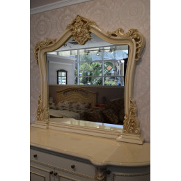 Комод Джоконда крем глянец с зеркалом