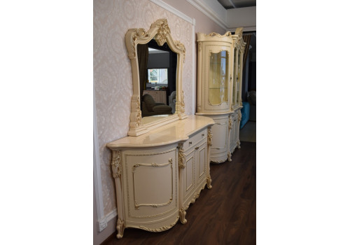 Комод Джоконда крем глянец с зеркалом