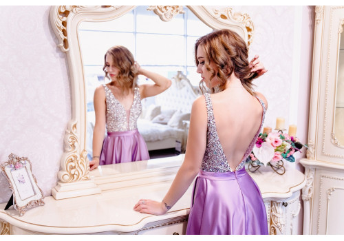 Комод Джоконда крем глянец с зеркалом