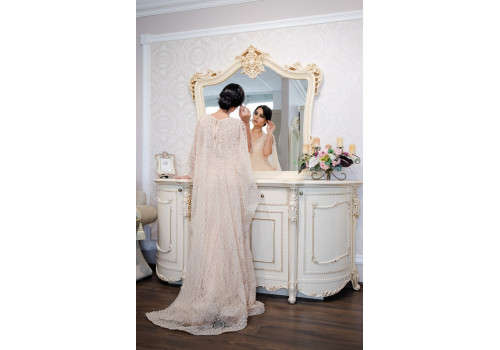 Комод Джоконда крем глянец с зеркалом