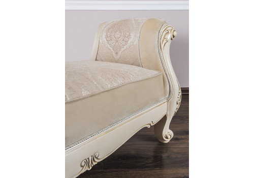 Оттоманка Джоконда крем глянец с двумя подлокотниками