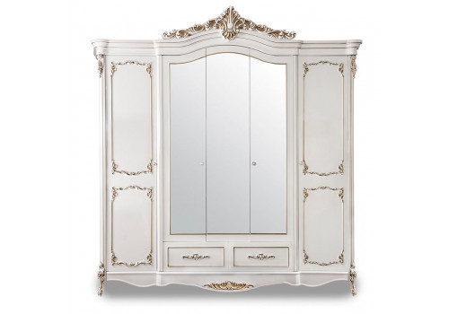 Шкаф Флоренция белый перламутр глянец 5-ств