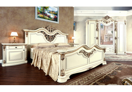 Спальня Габриэлла крем глянец 4-ств 1,8м