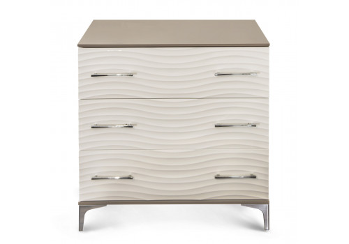 Комод Gravita Гравита белый глянец 3 ящика