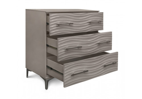 Комод Gravita Гравита серый камень глянец 3 ящика