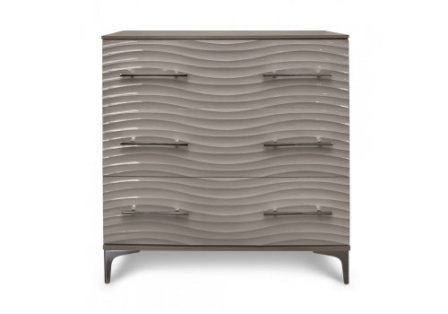 Комод Gravita Гравита серый камень глянец 3 ящика