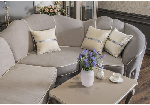 Диван Gravita Гравита серый серебро угловой 2-у-1