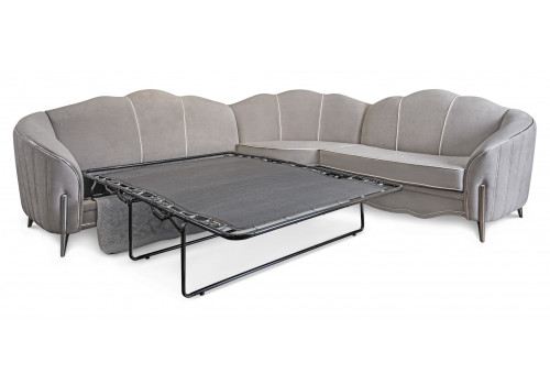Диван Gravita Гравита серый серебро угловой 3-у-2