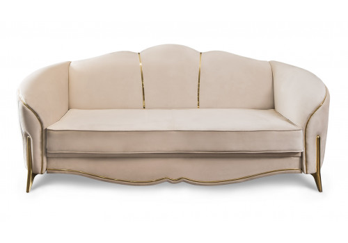 Диван Lara Лара бежевый золото 3-х местный